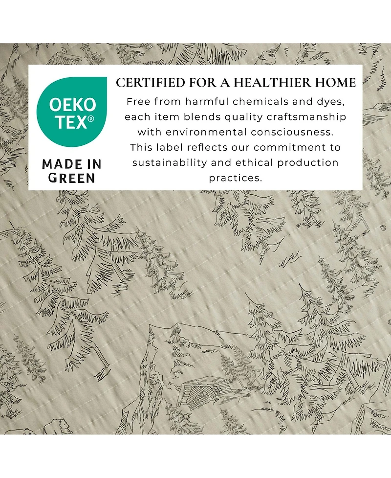 Linery & Co. Lodge Printed Microfiber Quilt Set with Shams