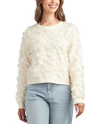 Bcx Juniors' Cropped Long Sleeve Sweater