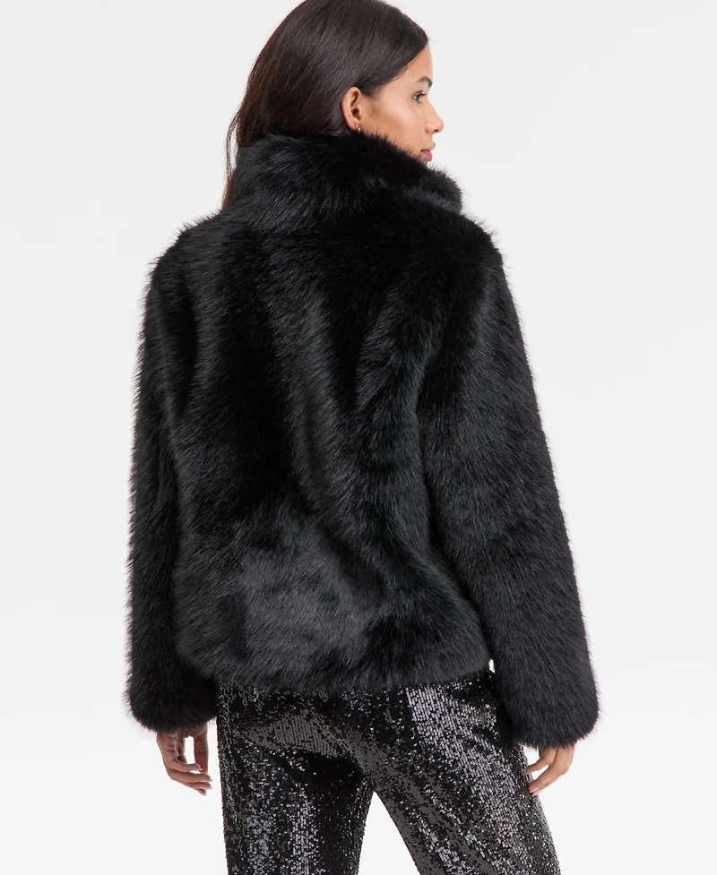 I.n.c. International Concepts Women's Long Pile Faux-Fur Chubby Jacket, Macy's Exclusive