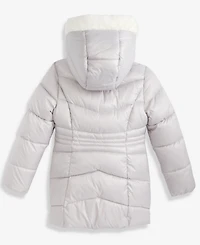 Michael Kors Girls 7-16 Stadium Puffer Jacket With Faux-Fur Trim