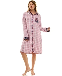 Roudelain Women's Collared Sleepshirt