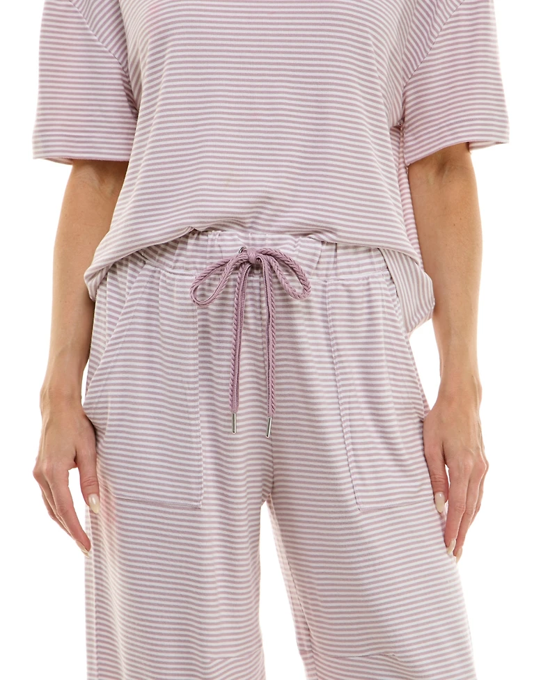 Roudelain Women's Boxy T-Shirt and Barrel Leg Pants Set