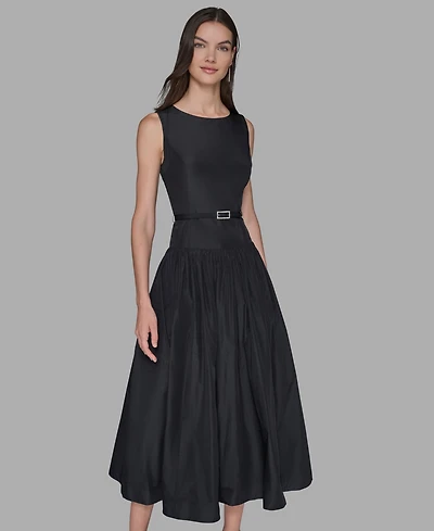 Karl Lagerfeld Paris Women's Taffeta Drop-Waist Ball Gown