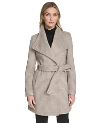 Calvin Klein Women's Asymmetrical Belted Wrap Coat