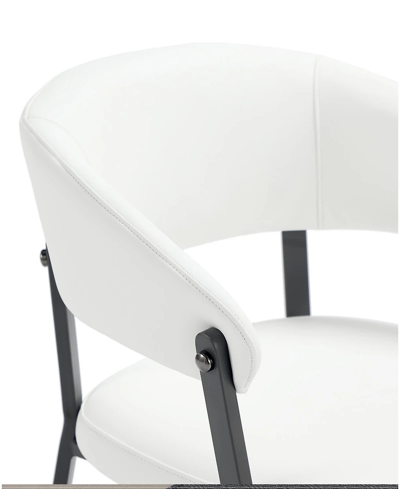 Manhattan Comfort Belle Textured 22.9" Leatherette Upholstered Dining Chair