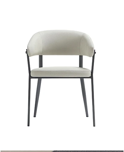 Manhattan Comfort Belle Textured 22.9" Leatherette Upholstered Dining Chair