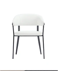 Manhattan Comfort Belle Textured 22.9" Leatherette Upholstered Dining Chair