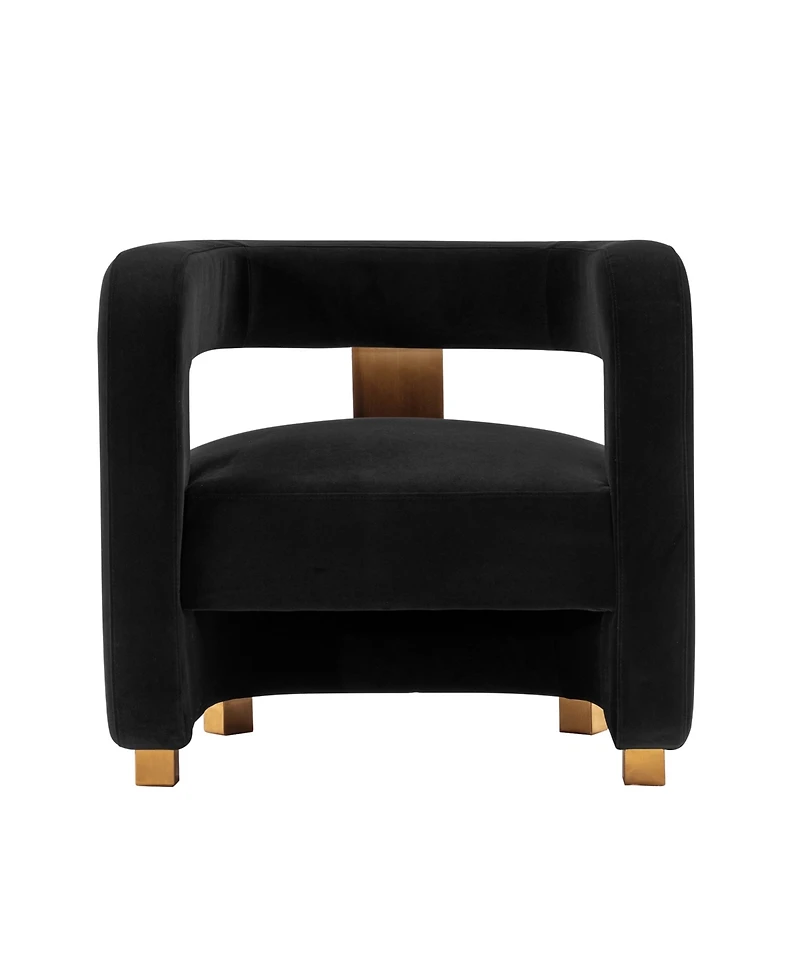 Manhattan Comfort Amirah Modern 27.17" Velvet Upholstered Accent Chair