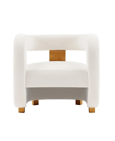 Manhattan Comfort Amirah Modern 27.17" Velvet Upholstered Accent Chair