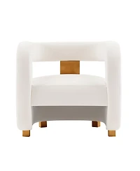 Manhattan Comfort Amirah Modern 27.17" Velvet Upholstered Accent Chair
