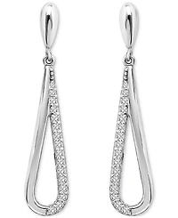 Giani Bernini Round Drop Earrings (3/8 ct.t.w) in 18K Gold Plated Sterling Silver, Macy's Exclusive