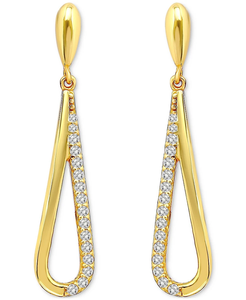 Giani Bernini Round Drop Earrings (3/8 ct.t.w) in 18K Gold Plated Sterling Silver, Macy's Exclusive