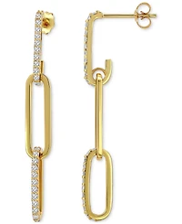 Giani Bernini Link Drop Earrings (3/4 ct. t.w.) in Gold Plated Sterling Silver, Macy's Exclusive