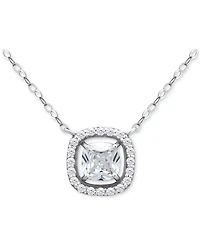 Giani Bernini Cushion Cut Necklace (1-5/8 ct. t.w.) in Sterling Silver, Macy's Exclusive