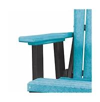 American Furniture Classics Double Glider with Center Table in Aruba Blue and Black