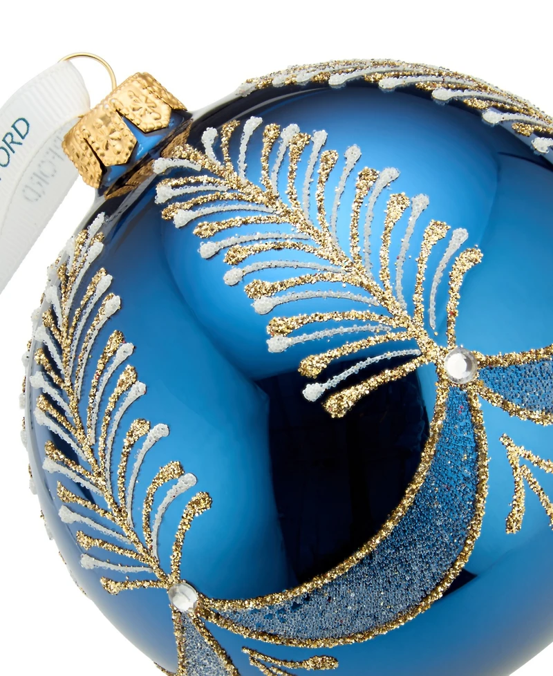 Waterford Holiday Heirlooms Blue Bauble Ornament
