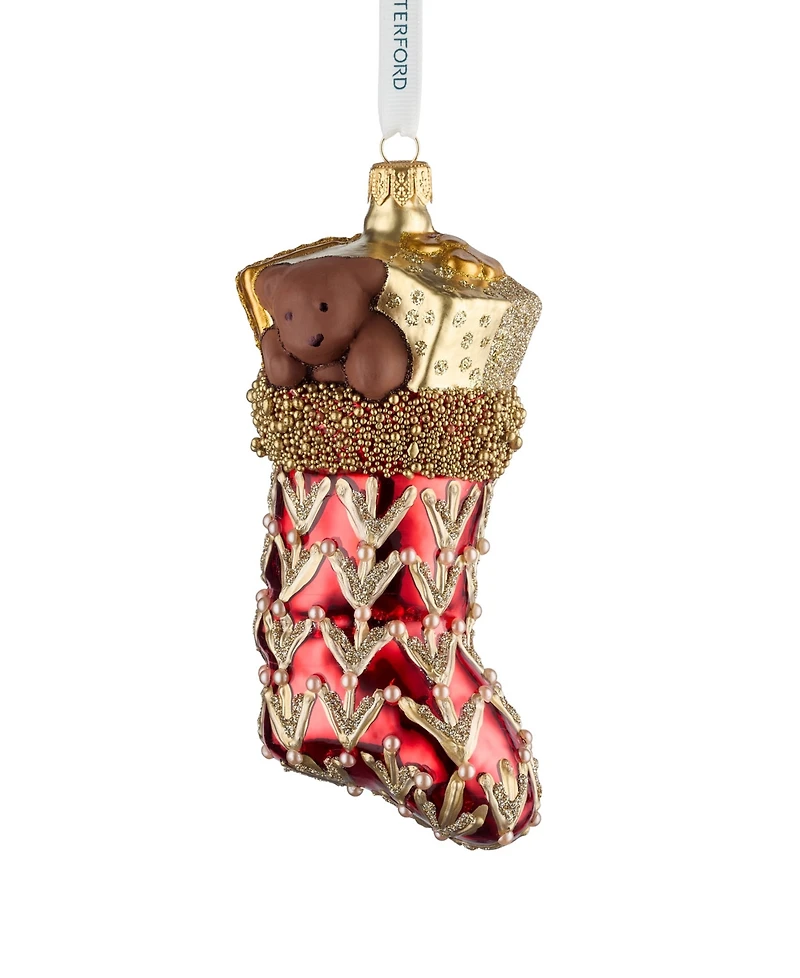 Waterford Holiday Heirlooms Red Filled Stocking Ornament