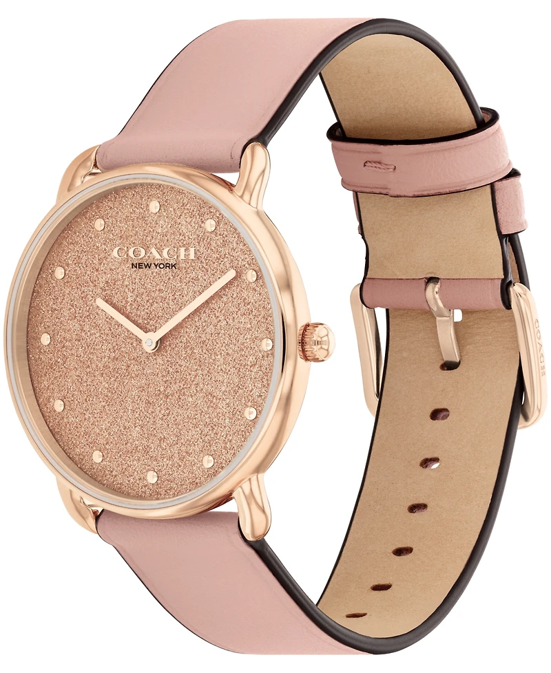 Coach Women's Elliot Blossom Leather Strap Watch, 36mm