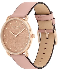 Coach Women's Elliot Blossom Leather Strap Watch, 36mm