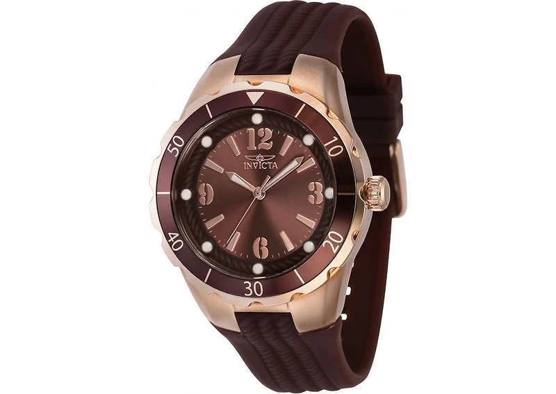 Invicta Women's 40312 Angel Quartz 3 Hand Dark Brown Dial Watch