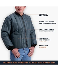 RefrigiWear Big & Tall Econo-Tuff Jacket - 15°F Comfort, Insulated, Water-Repellent, Durable, Lightweight Workwear for Cool Weather Protection