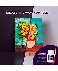 Wise Elk Okto Sensory Art 3D Painting "Sunflowers" – 11.8" x 15.7" Canvas Kit