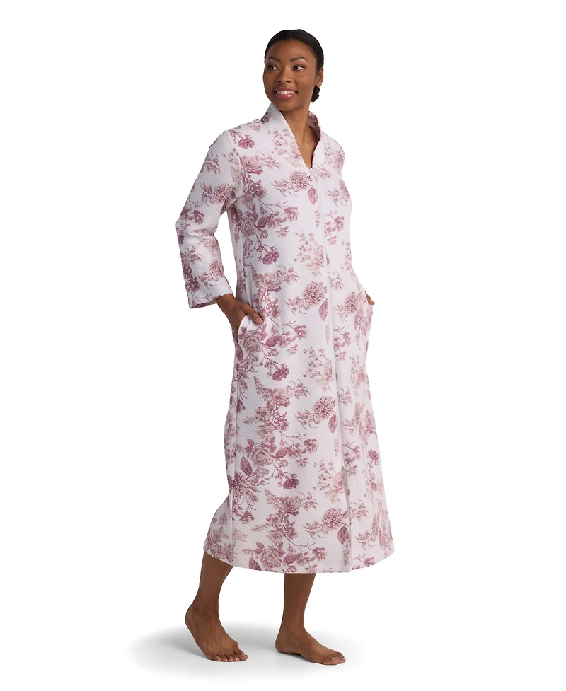 Miss Elaine Women's V-Neck Long Sleepwear Robe