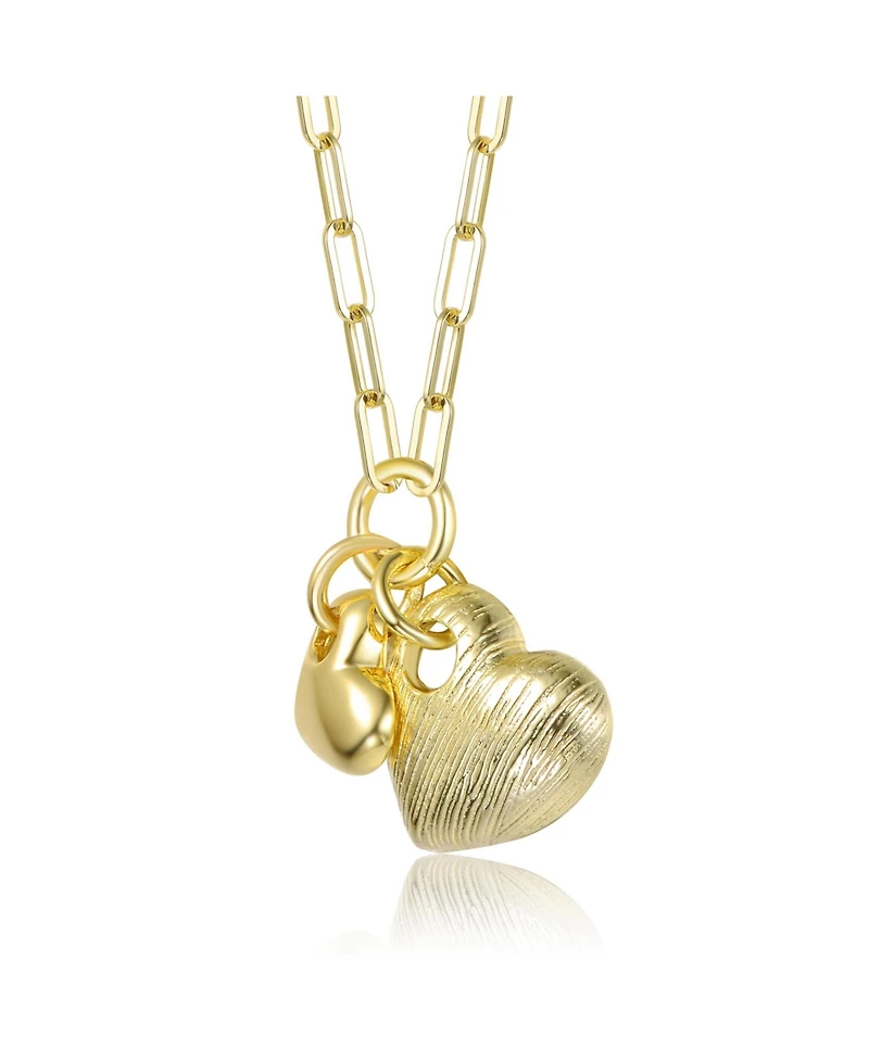 GiGiGirl 14K Gold Plated with Link Chain Hearts Necklace