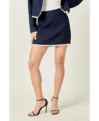 English Factory Women's Tweed Skirt