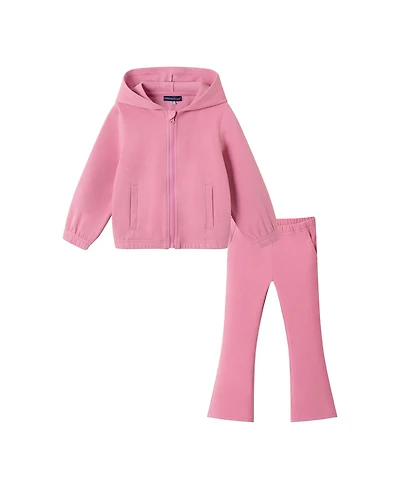 Andy & Evan Toddler/Child Girls Pink Hooded Sweats Set