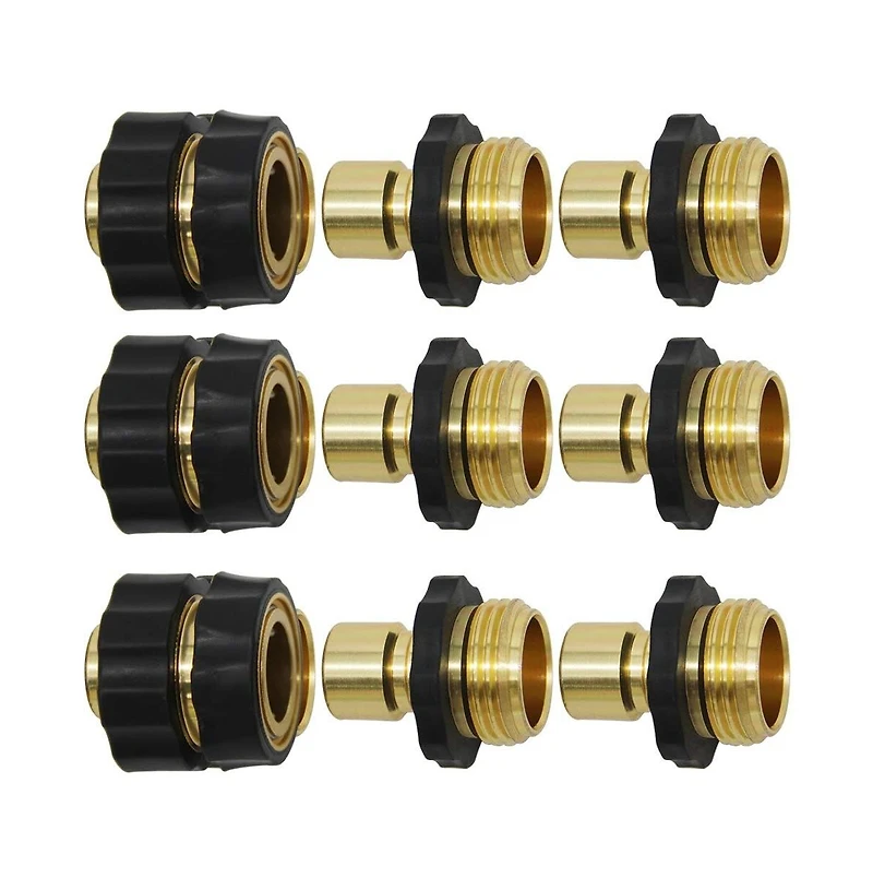 Twinkle Star Garden Hose Quick Connector Water Hose Fitting Male and Female 9-Pack