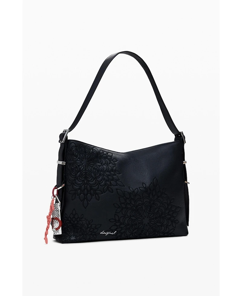 Desigual Women's Medium embroidered faux leather bag