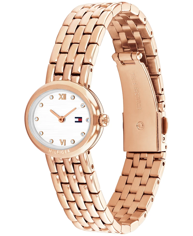 Tommy Hilfiger Women's Quartz Rose Gold Tone Stainless Steel Bracelet Watch, 25mm