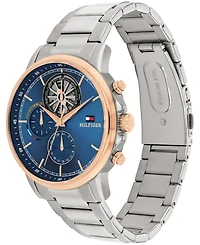 Tommy Hilfiger Men's Multifunction Silver Tone Stainless Steel Bracelet Watch