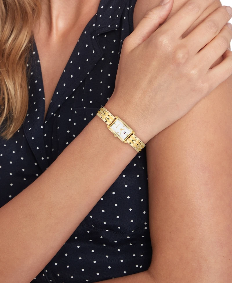 Tommy Hilfiger Women's Quartz Gold Tone Stainless Steel Bracelet Watch, 16mm
