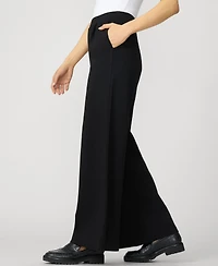 Cable & Gauge Women's Pleated Wide Leg Stretch Trouser