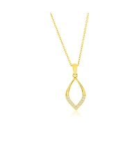 Simona Sterling Silver, Polished & Cz Marquise Necklace Earrings Set
