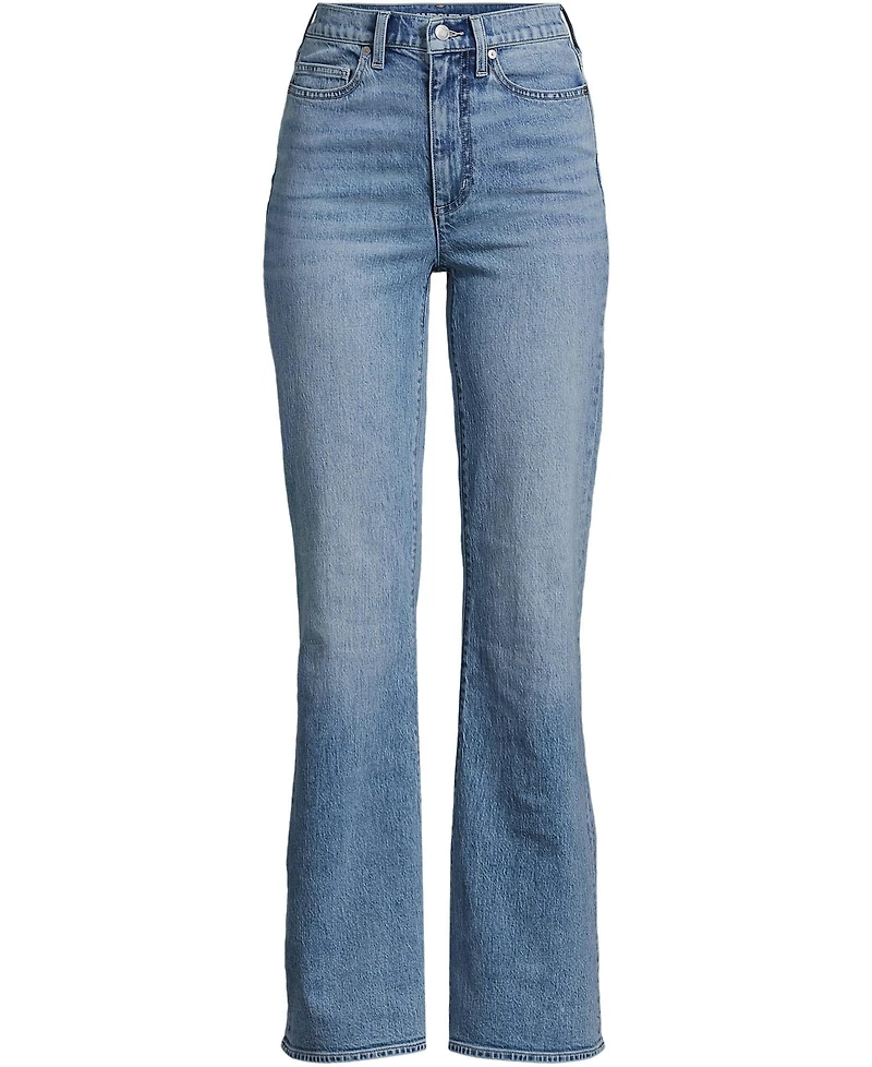 Lands' End Women's Soft Denim High Rise Classic Flare Jeans