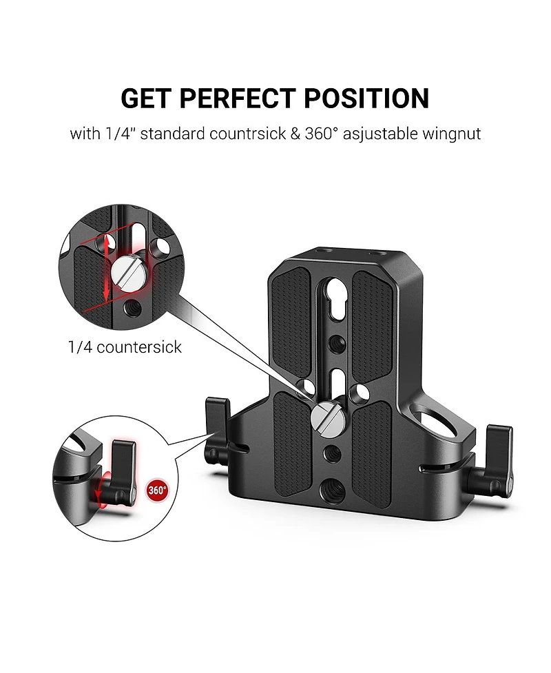 SmallRig Baseplate with Dual 15mm Rod Clamp