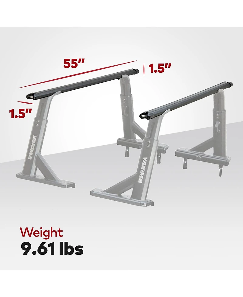 Yakima 55 Inch Aluminum Hd Crossbar, Compatible w/StreamLine Towers, (Set of 2)