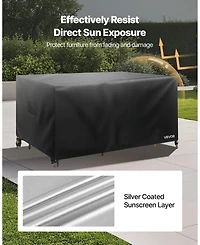 Slickblue 420D Waterproof Patio Furniture Cover for Outdoor Table Chairs and Sofa