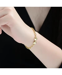 GiGiGirl 14K Gold Plated with Link Chain Bow Design Bracelet