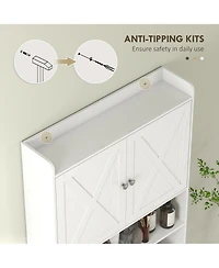Bathroom Cabinet for Towels and Essentials with Sturdy, Space-Efficient Design