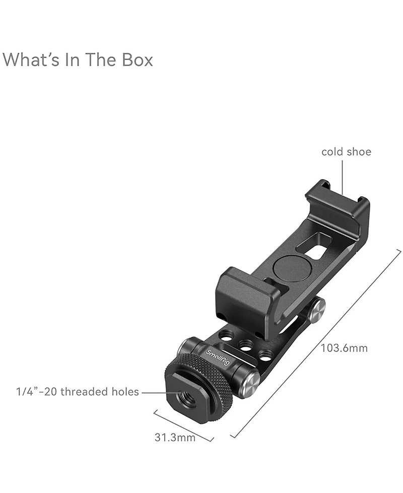 SmallRig Metal Phone Holder with Cold Shoe Mount