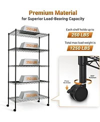 Flynama Simple Deluxe Heavy Duty 5-Shelf Shelving Unit