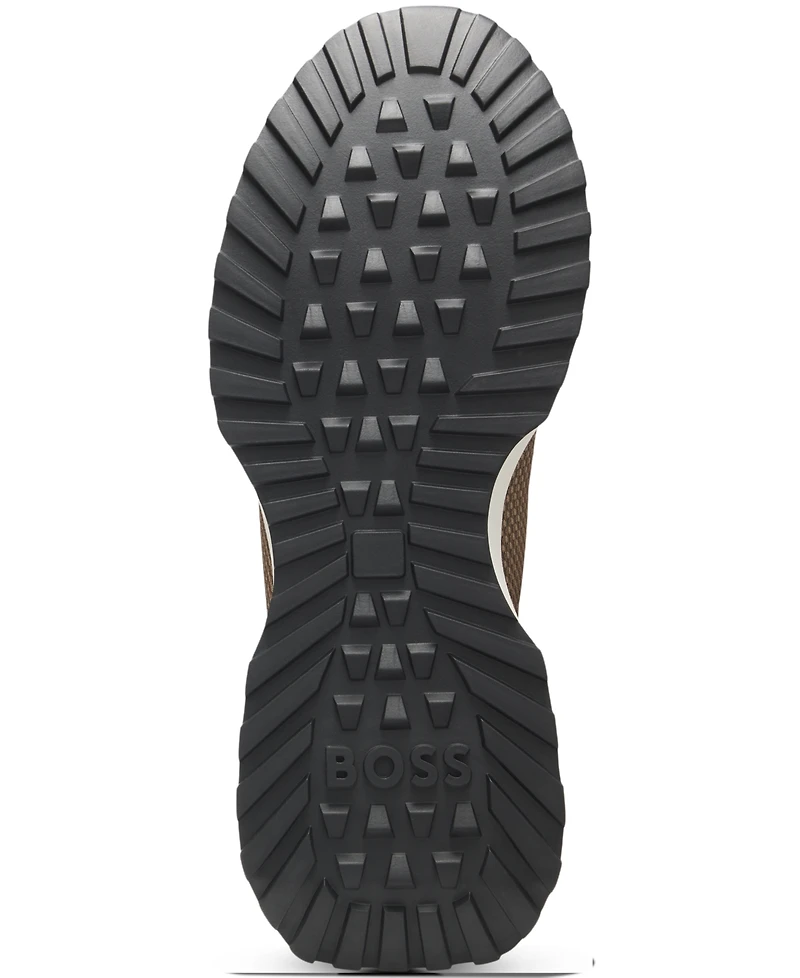 Boss by Hugo Men's Branded Mixed-Material Trainers Shoe