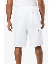 KingSize Big & Tall Full Elastic Waist Gauze Cargo Shorts