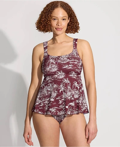 Lands' End Women's Dd-Cup Adjustable Scoop Neck Flutter Tankini Top