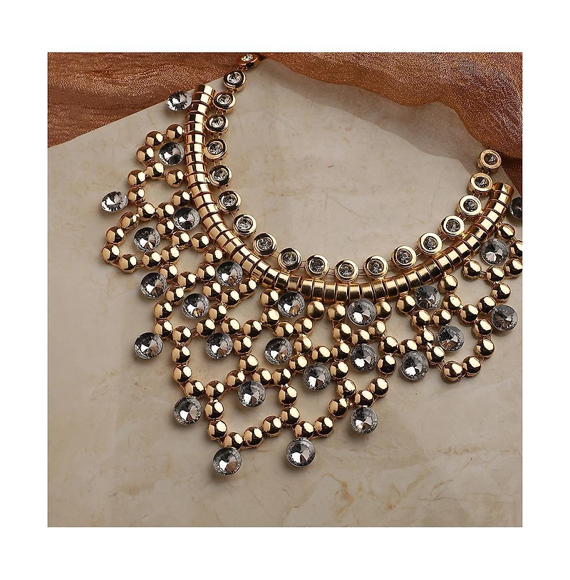 Sohi Chunky Stone Statement Necklace