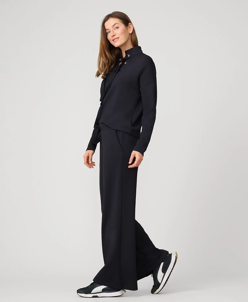 Cable & Gauge Grommet Detail Top Wide Leg Pant Lounge Set